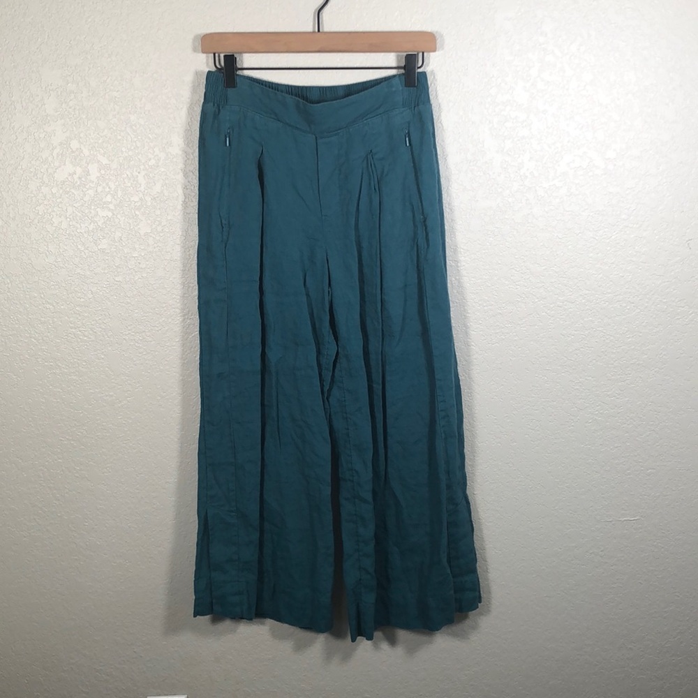 Athleta Teal Wide Leg Pants - Picture 2 of 9